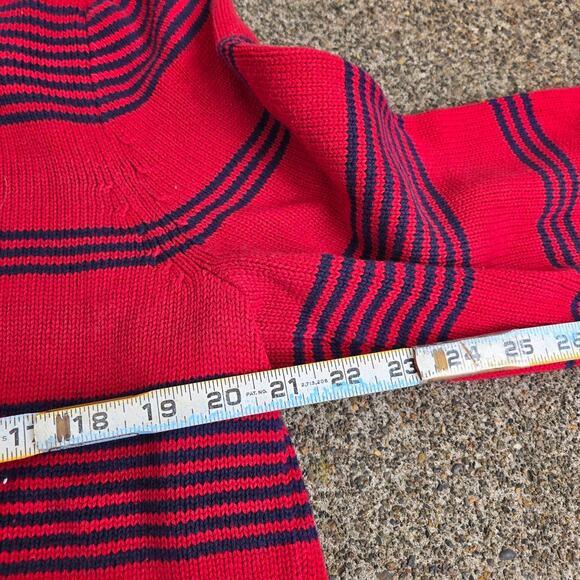 Vtg 90s Y2k CHAPS RALPH LAUREN Colorblock Stripe Heavyweight Knit Sweater Lg - Picture 4 of 5